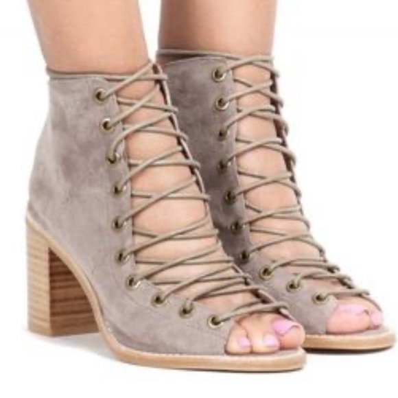 Free People X Jeffrey Campbell Lace Up Heels - Picture 3 of 10